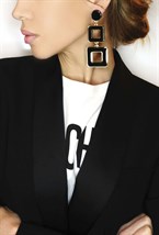 серьги квадраты - фото 19974