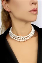 чокер из натурального жемчуга - фото 20008