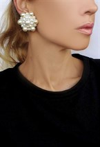 клипсы из жемчуга - фото 20048