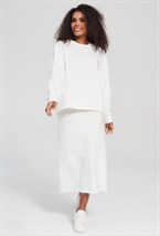 Юбка миди с разрезом - фото 30102