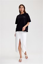 Юбка миди с разрезом - фото 30105