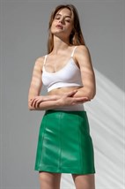 Кожаная юбка - фото 31647