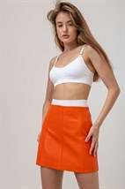 Кожаная юбка - фото 31651