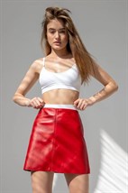 Кожаная юбка - фото 31683