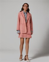 замшевый жакет блуза - фото 33601