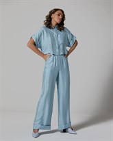 прямые брюки с отворотами - фото 33661