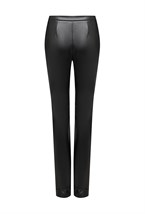 Брюки эко-кожа с люверсами - фото 37242