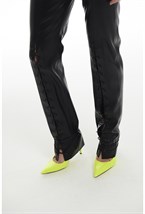 Брюки эко-кожа с люверсами - фото 37245