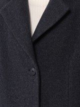 Шерстяное полупальто СЕРЫЙ ДЫМ - фото 37497