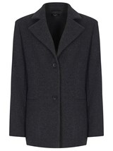 Шерстяное полупальто СЕРЫЙ ДЫМ - фото 37499