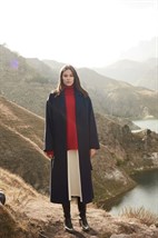 Пальто с поясом - фото 40024