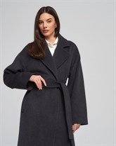 Пальто с поясом - фото 40040