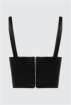 Топ из эко-кожи - фото 40936