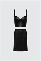 Топ из эко-кожи - фото 40937