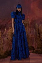 Платье с открытой спиной из жаккарда - фото 41289