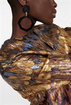 серьги ломаный круг - фото 42981