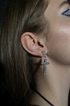 Серьги Crystal Крестики - фото 45833