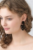 Серьги Minimalism Монстеры mini - фото 45852