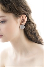 Серьги Wood circle 23 - фото 45865