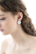 Серьги Wood lozenges - фото 45868