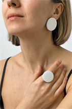 Серьги Wood circle 23 - фото 47517