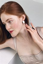 Серьги Elegance ellipse с жемчугом - фото 47783