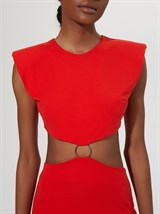 Платье макси с кольцом - фото 48850