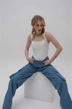 BLOOM корсетная майка белая - фото 48888