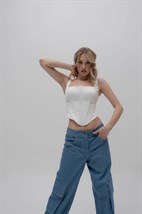 BLOOM корсетная майка белая - фото 48889