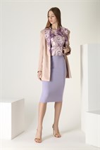 Жакет с лацканами из жаккарда - фото 49019