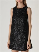 Платье-трапеция из жаккарда - фото 49026