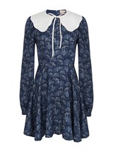 Платье мини с воротником одуванчики - фото 49046