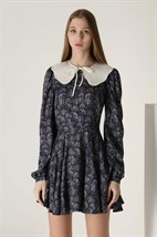 Платье мини с воротником одуванчики - фото 49048