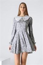 Платье мини с воротником одуванчики - фото 49052