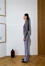 Брюки прямые из итальянской эко-кожи - фото 50552