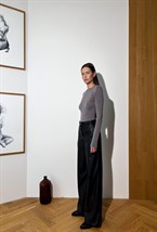 Брюки широкие из итальянской эко-кожи - фото 50565