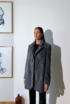 Меховое пальто-пиджак из итальянской шерсти - фото 50582