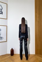 Лонгслив из итальянской вискозы и шерсти с подплечником - фото 50592