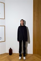 Свитшот из итальянского трикотажа с эффектом бархата - фото 50614