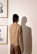 Жакет укороченный из итальянского твида - фото 50644