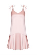 Платье с завязками розово-персиковый - фото 50687