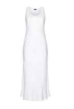 Платье длинное в белом оттенке - фото 50692