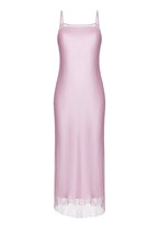 Платье на бретелях с кристаллами Swarovski в розовом оттенке - фото 50694