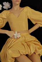 Топ корсетный золотисто-желтого оттенка - фото 50707