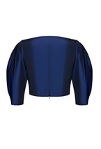 Топ корсетный чернильно-синего оттенка - фото 50710