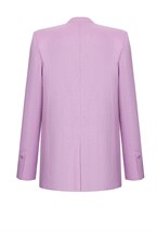 Жакет льняной лиловый - фото 50737