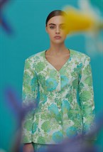 Жакет жаккардовый с цветами - фото 50743