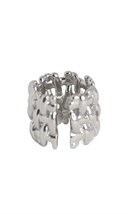 Широкое кольцо под серебро с плетениями - фото 50902