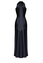 Платье с шарфом черное - фото 51635