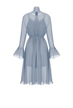 Платье шифон серое - фото 51637